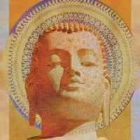 Буда втори живопис печат върху увито платно