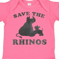 Инктастично спаси носорозите със сладък подарък за носорози бебе момче или бебе момиче Боди