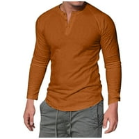 Поло ризи за мъжки дълъг цвят кръгъл плътна бутон залав пуловер в шията небрежна тениска блуза