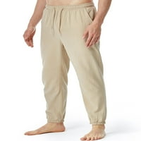Мъжки бельо панталон шнур панталони ластик плажни панталони мъже монтирани дъна лято Каки 4ХЛ