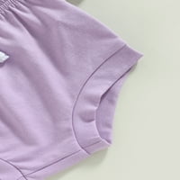 Calsunbaby Newbory Baby Girls Summer Outfit Fruit Letter Печат с тениска с тениски с къс ръкав Небрежни къси панталони комплект ягода 6- месеца