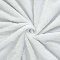 Уникални Сделки Шаги Фау Кожа Декоративно Одеяло Бяло Хвърляне
