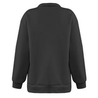 qucoqpe дамски огромни половин цип пуловер с дълъг ръкав суичър квартал zip качулка пуловер тийнейджърки е паднали y2k дрехи на клирънс