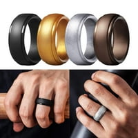 Нови мъже силиконови пръстени 7- размер хипоалергенни гъвкави сватбени мъже каучук C4L4