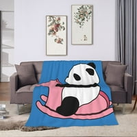 Panda Shake Throwing, супер меко антилинг фланелни одеяла, 50 x40