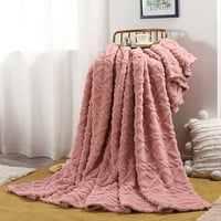 Lulshou 70* Супер мек топъл топъл микро плюшено руно одеяло хвърляне на килим диван за спално бельо за баня кърпа