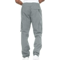 Borniu мъжки панталони мъже мъже солидни ежедневни джоба на открито фитнес панталони Панталони панталони, летни спестявания клирънс