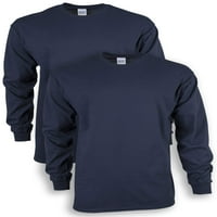Тениска с дълъг ръкав на Gildan Men Ultra Cotton, 2-пакет, до размер 5xl