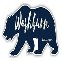 Washburn Wisconsin Souvenir Vinyl Decal Sticker Bear Design