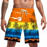 Sunshine Beach Shorts Кокосово дърво 3d Сърфинг плаж шорти дишащи спортни къси панталони Плуващи къси панталони Мъжки бързо изсушаващи къси панталони