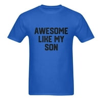 Татко тениска, страхотна като сина ми тениска ， татко подаръци за татко, забавен татко подарък идеи бащи ден тениска, кралско синьо