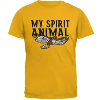 Моят Дух Животно Ястреб Злато Възрастен Тениска-Малък