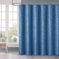 Хъдсън & есе синьо Жакард плат завеса за душ: вафла текстура с дизайн на листа, 72 72