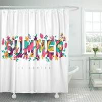 Лято абстрактни нарязани форми листа и цветя цветни издълбани баня декор баня завеса за душ