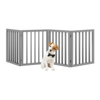 ПЕТ ПЕТ - ПОТРЕБА за кучета за врати, стълби или къща - свободно стояща, сгъване, стил на акордеон, MDF дървена закрита кучета ограда от PetMaker