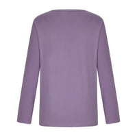 Ризи за женски клирънс падане на дълъг ръкав отряд тънък монтиран тениска блуза солидни основни върхове