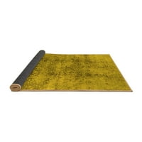 Ahgly Company вътрешен правоъгълник Ориентал жълти килими от индустриална зона, 4 '6'