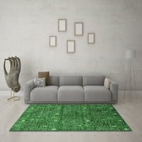Ahgly Company Indoor Rectangle Oriental Emerald Green Industrial Area Rugs, 4 '6'