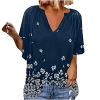 Дамски летни върхове с един рамо твърд цвят три четвърт ръкав блуза тениска