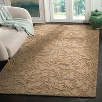 Впечатления емалин текстуриран флорален вълна килимче, светлокафяв, 2'3 8 '
