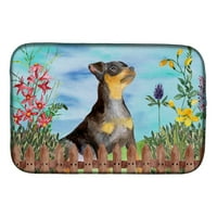 Carolines Treasures CK1286DDM Miniature Pinscher Spring Dish Shishing Mat, 21