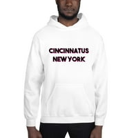 Неопределени подаръци с два тона Cincinnatus New York Hoodie Pullover Sweatshirt