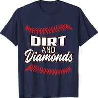 Сладък Бейзбол мръсотия и диаманти поговорки Подаръци за жени момичета тениска