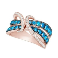 Пръстени за тийнейджъри годежа кръгло отрязани циркони жени сватбени пръстени бижута пръстени за жена Пълен диамантен дами пръстен