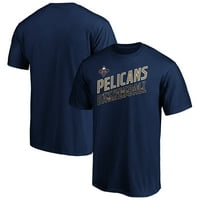 Мъжки фанатици брандирани Военноморски Ню Орлиънс Пеликани се ангажират с издигане тениска