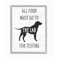 Ступел индустрии кухня всички храни на лабораторни животни куче игра на думи в рамка стена арт дизайн от Дафни Полсели, 16 20