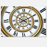 Дизайнарт 'времева спирала в Античен Стил' Модерен стенен часовник