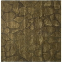 Soho Acton Abstract Wool Area Rug, Brown, 7'6 9'6