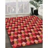 Ahgly Company вътрешен правоъгълник с шарени шокиращи килими от оранжева площ, 7 '10'