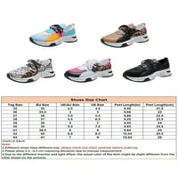 Oucaili дамски маратонки фитнес тренировка модна маратонка Comfort Атлетични обувки Ниска топ платформа Треньори бягащи спортни обувки змийски модел 8