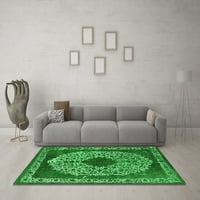 Ahgly Company Indoor Rectangle Oriental Green Industrial Area Rugs, 8 '12'