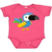Мастически цветен папагал, тропически папагал, сладък папагален подарък бебе момче или бебе момиче боди