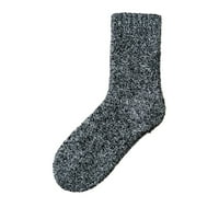 Луиенес Зимни Твърди Удебелени Термо Чорапи Плюшени Средни Тръби Пот Абсорбиращи Чисти Памучни Чорапи
