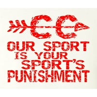 Излезте всичко на нашия спорт е наказанието на вашия спорт крос кънтри тениска мъжете жени младежи
