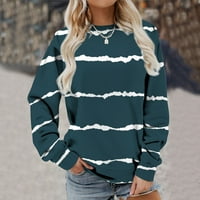 Puntoco плюс разтвор за размери жени с дълги ръкави ризи отпечатване на суичър пуловер