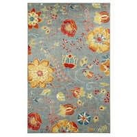Мохок Хоум страта свободен дух мулти печатни площ килим, 7 '6 х10', сиво и оранжево