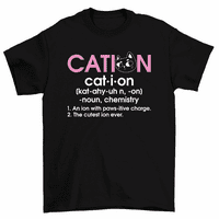 Катионна химия Определение йон с Pawsitive Charge Cat тениска мъже жени