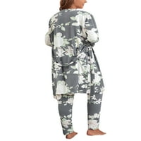 Niuer жени пижама комплект мека дишаща риза и панталони за сън