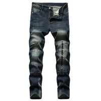 Товарни панталони за мъже горещ клирънс за продажба Мъжки от висок клас разтягане носталгични джинси с тънки приспособления