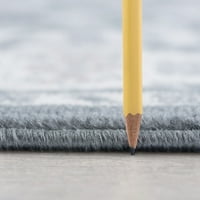 Традиционна зона килим Цветен сив хол лесен за почистване
