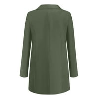 Bdfzl Ново модерно палто за жени жени блейзери вятърно палто модерно палто пролетно палто блуза яке армия зелено xl