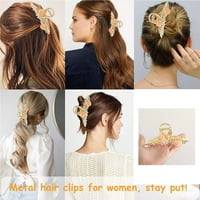 Големи клипове за коса Camellia Hair Claw Clips Yellow Rose Flower Hair Clip Girls Цветна коса аксесоари за жени и момичета тънка коса силна хватка за коса за дебела коса