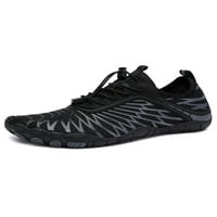 Unise Aqua Socks Бързи сухи плажни обувки Боси с водни обувки Упражнение Леки апартаменти на открито дишащи маратонки Черно 7