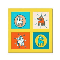 Търговска марка изобразително изкуство 'модел кучета 1' платно изкуство от Мигел Балбас