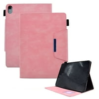 Дет калъф за iPad Mini 6 -то поколение, магнитна кожа Smart Case Card слотове за портфейл шок каучукови кабелни стомани за iPad mini 6, розово