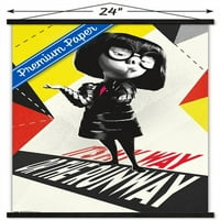 Disney Pixar The Incredibles - Edna Wall Poster с дървена магнитна рамка, 22.375 34